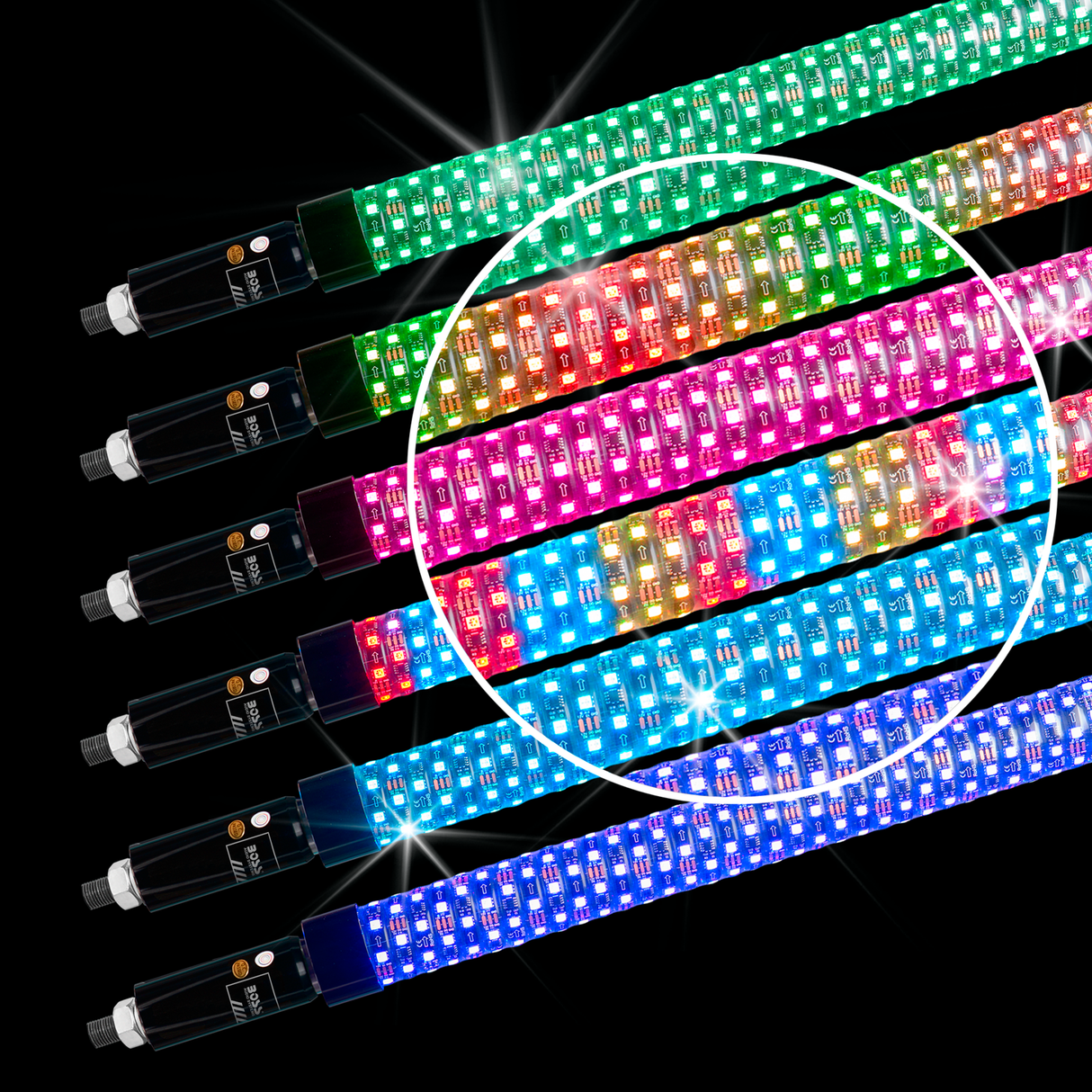 Bluetooth 24" Fat Led Whip 1 Pr Led Fat Whips