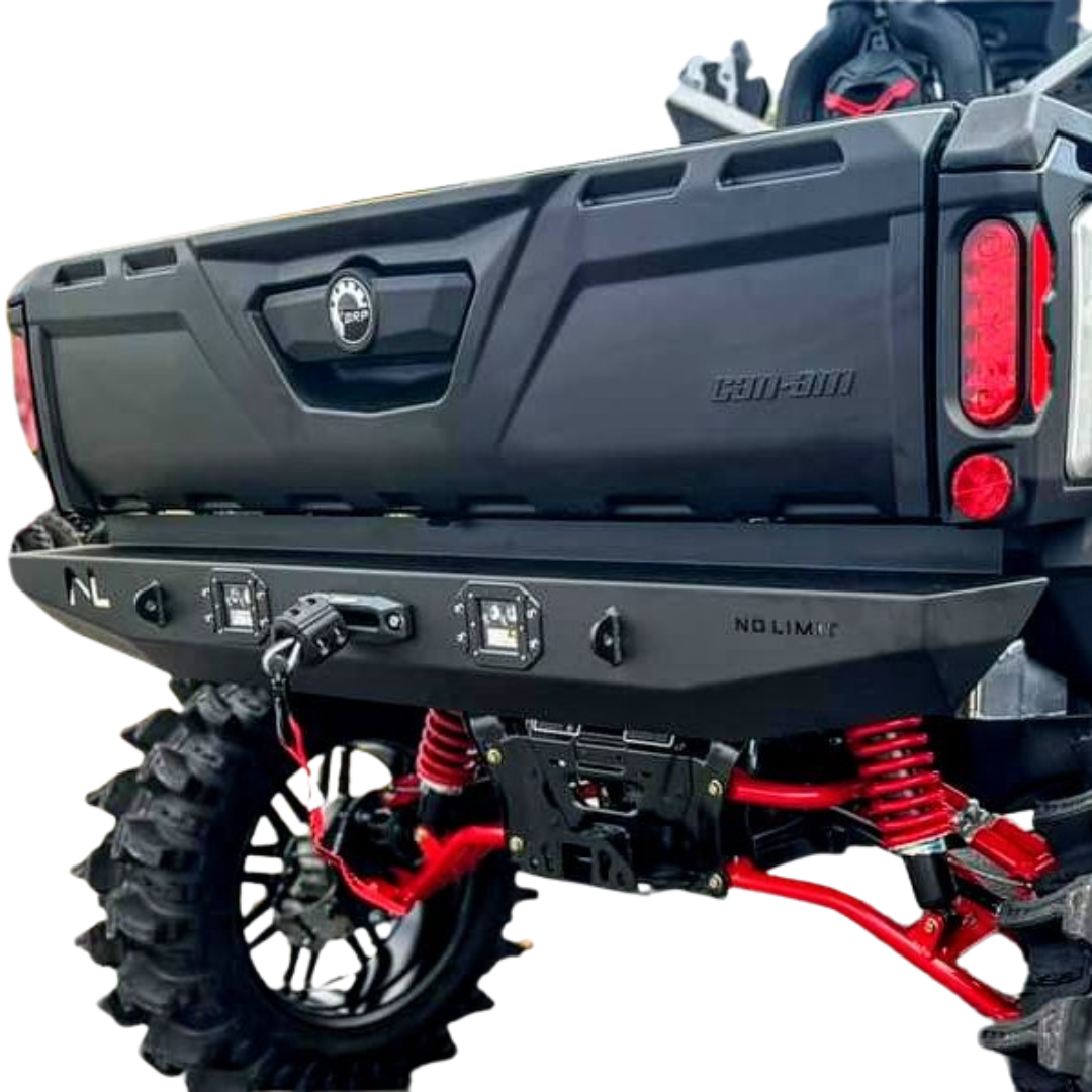 Can-Am Defender Rear Winch Bumper – with LED Lights & Hidden Winch Mount