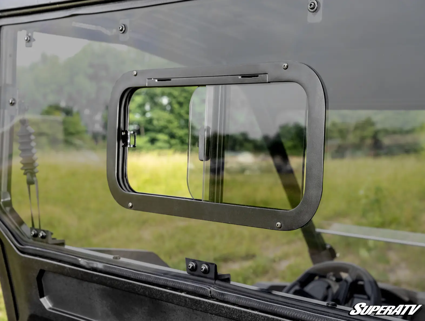 Kawasaki Ridge Sliding Rear Windshield by SuperATV Kawasaki Ridge Sliding Rear Windshield by SuperATV