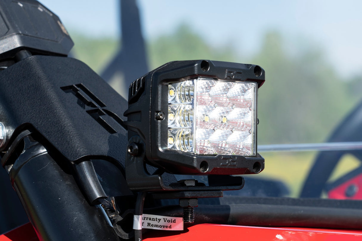 LED Light | Cage Mount | 2" Black Pair | Amber DRL | Honda Talon 1000