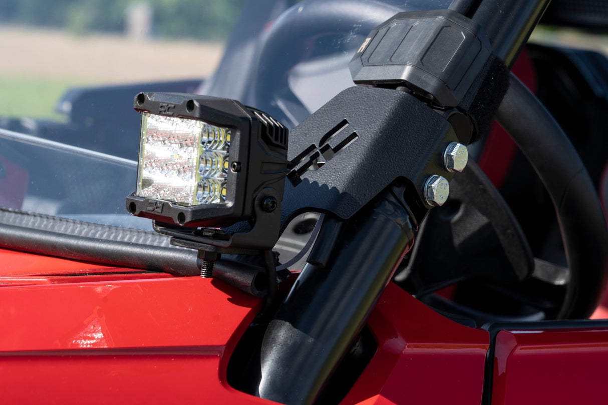 LED Light Kit | Cage Mount | 2" Black Pair | White DRL | Honda Talon