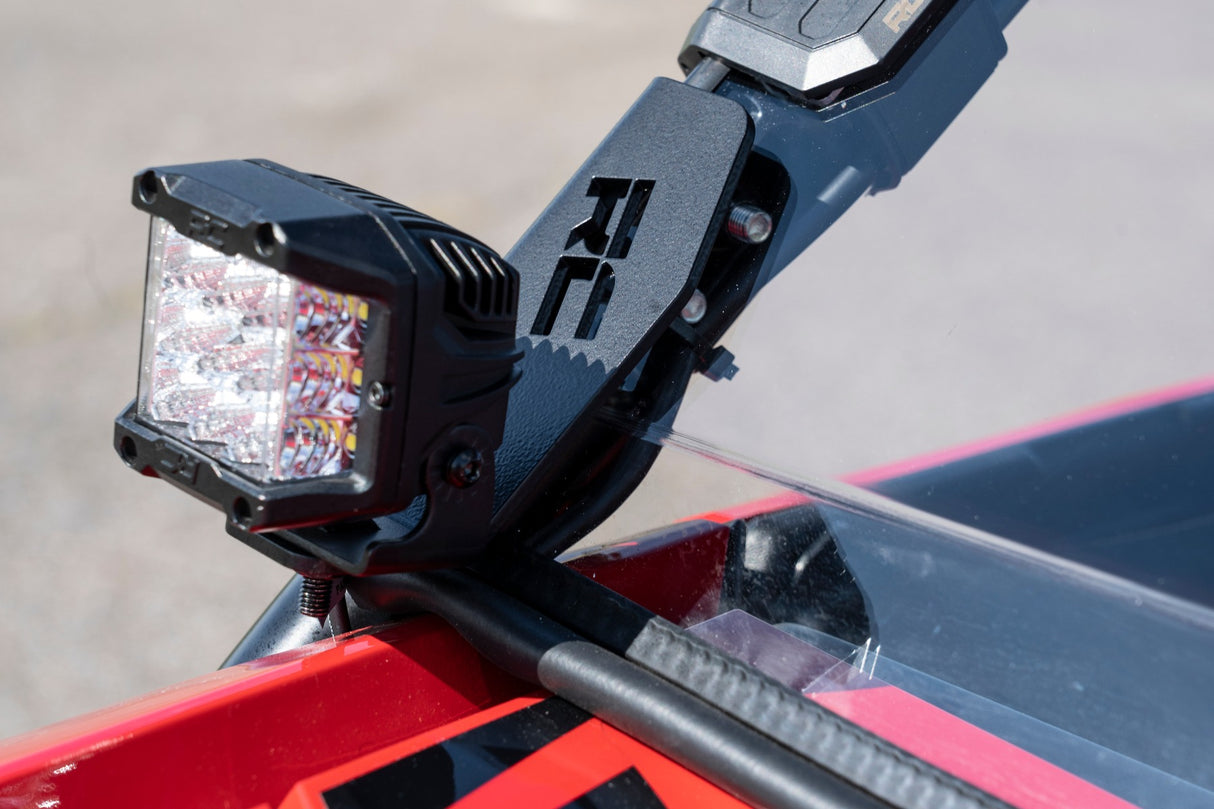 LED Light | Cage Mount | 2" Black Pair | Amber DRL | Honda Talon 1000