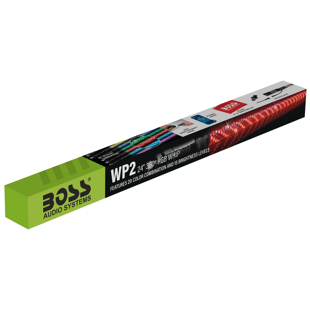 2' Rgb Led Whip Flag