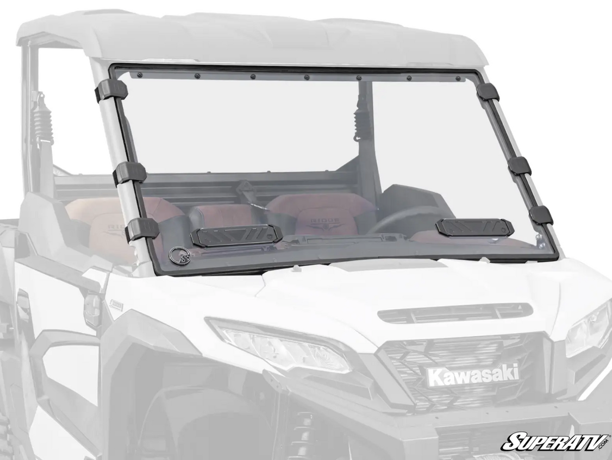 KAWASAKI RIDGE SCRATCH-RESISTANT VENTED FULL WINDSHIELD by Super ATV