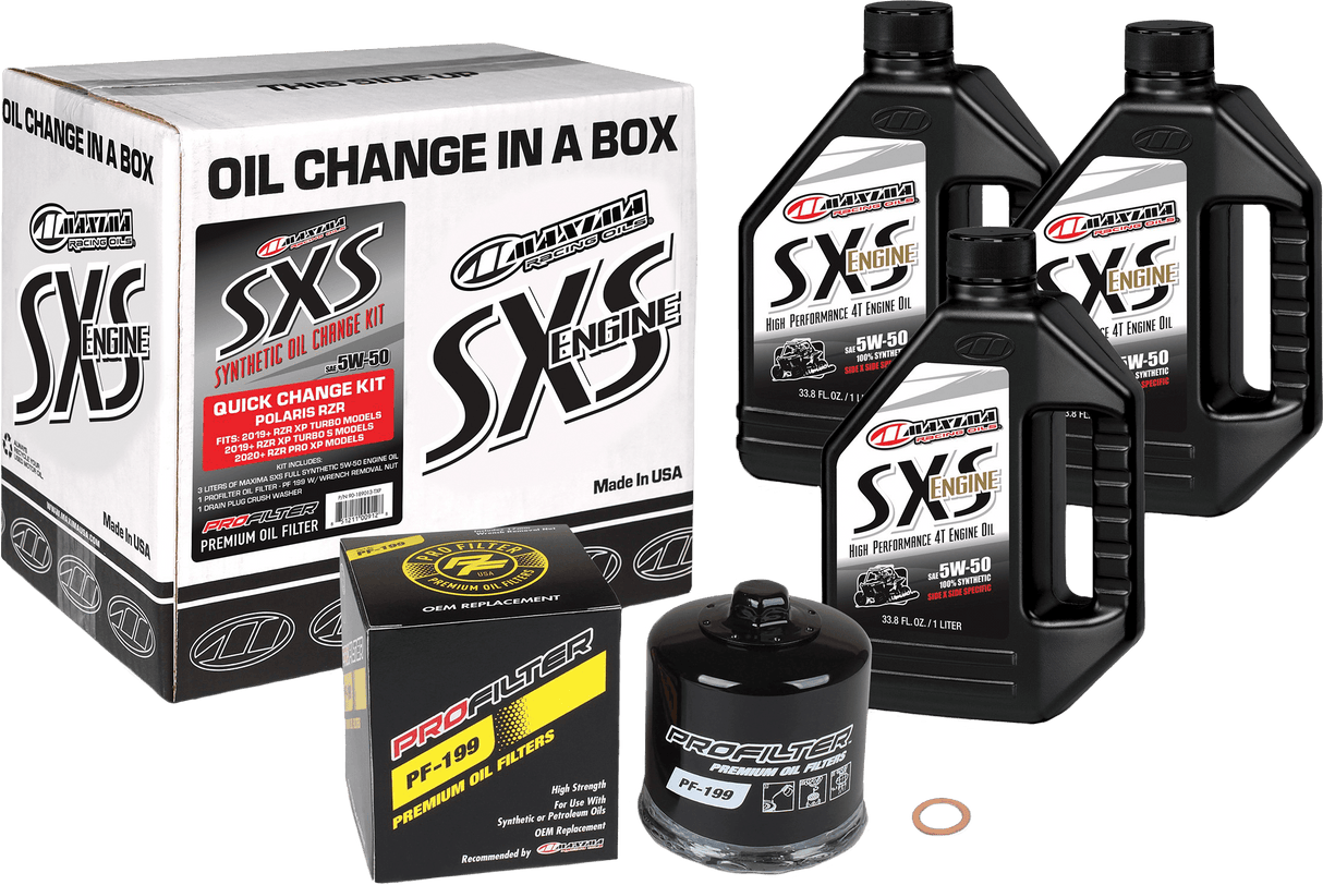 Sxs Quick Change Kit 5w 50 With Black Oil Filter
