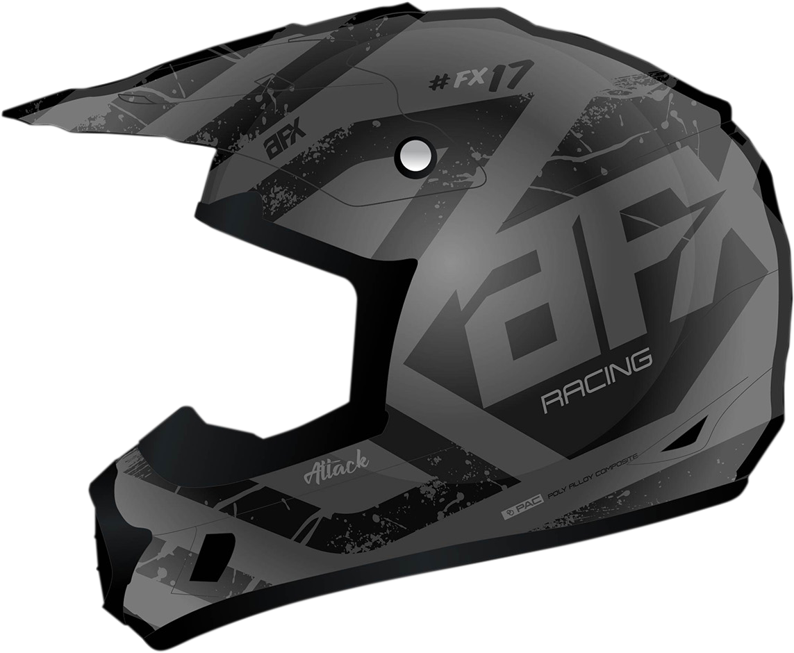 AFX FX-17Y Helmet - Attack - Frost Gray/Matte Black - Medium 0111-1397
