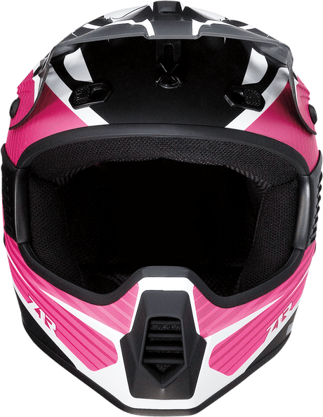 Z1R Child Rise Helmet - Flame - Pink - L/XL 0111-1438 - AWESOMEOFFROAD.COM