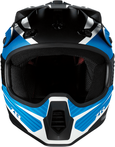 Z1R Child Rise Helmet - Flame - Blue - L/XL 0111-1436 - AWESOMEOFFROAD.COM