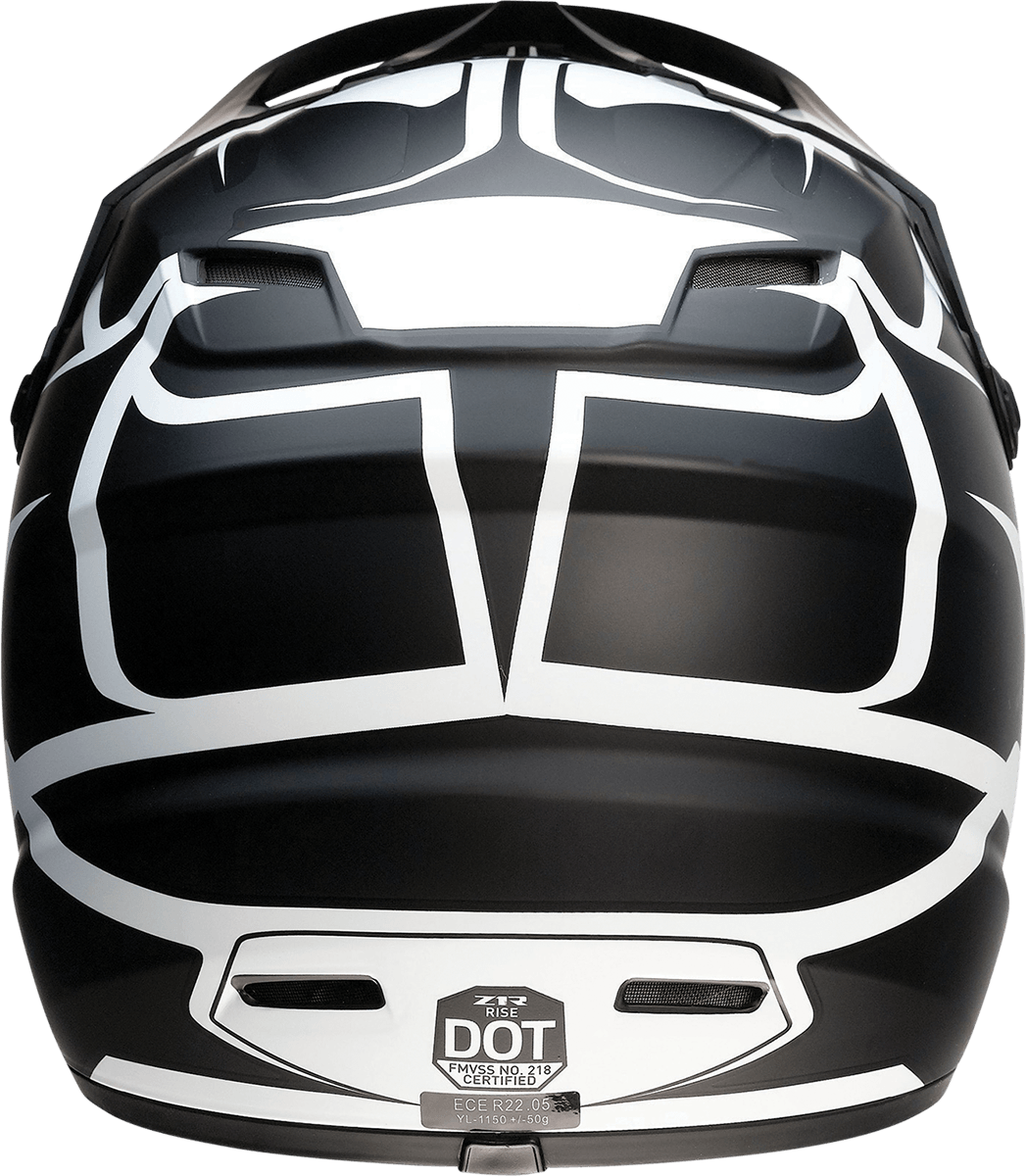 Z1R Youth Rise Helmet - Flame - Black - Small 0111-1439 - AWESOMEOFFROAD.COM