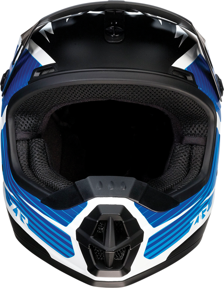 Z1R Youth Rise Helmet - Flame - Blue - Medium 0111-1449
