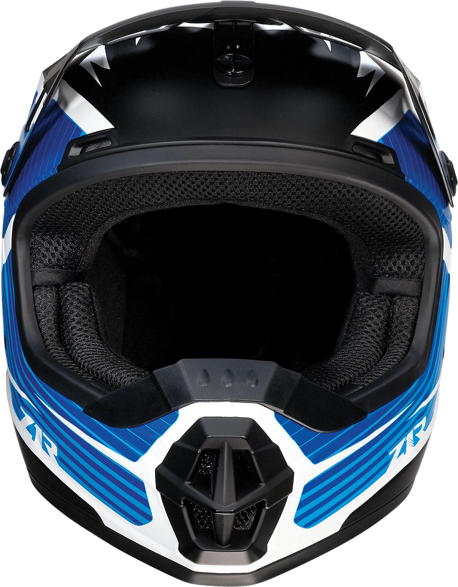 Z1R Youth Rise Helmet - Flame - Blue - Medium 0111-1449 - AWESOMEOFFROAD.COM