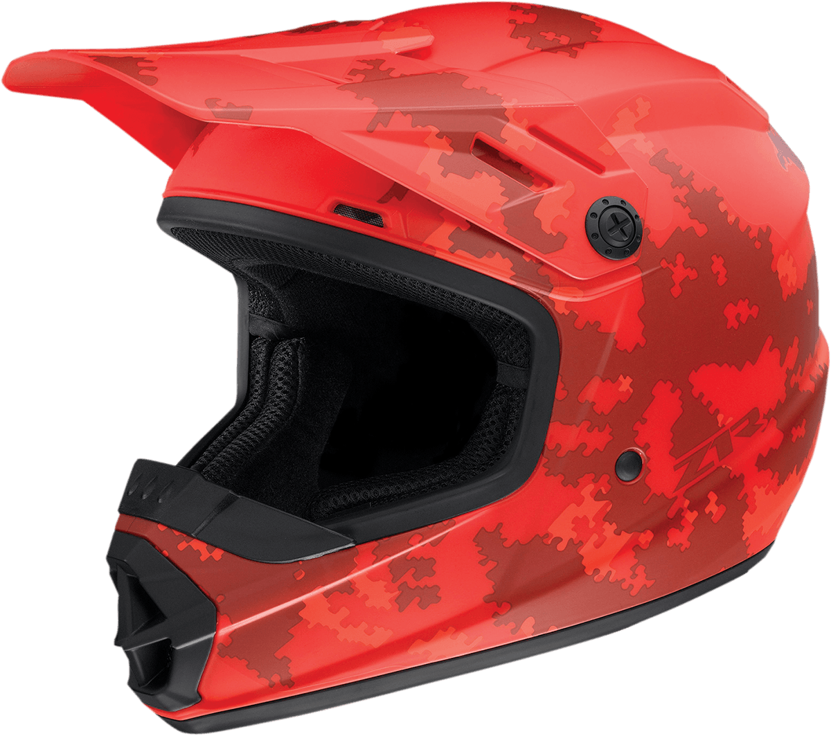 Z1R Youth Rise Helmet - Digi Camo - Red - Large 0111-1462 - AWESOMEOFFROAD.COM