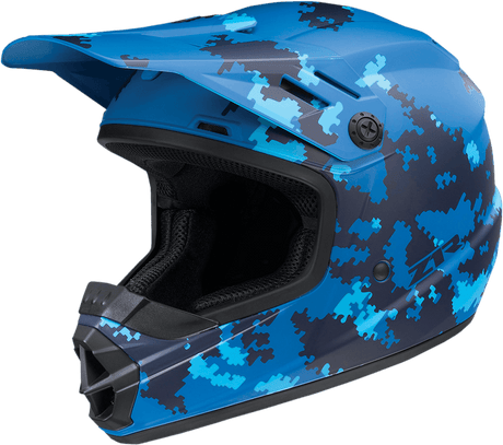 Z1R Youth Rise Helmet - Digi Camo - Blue - Large 0111-1465 - AWESOMEOFFROAD.COM