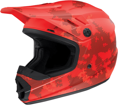 Z1R Youth Rise Helmet - Digi Camo - Red - Small 0111-1460 - AWESOMEOFFROAD.COM