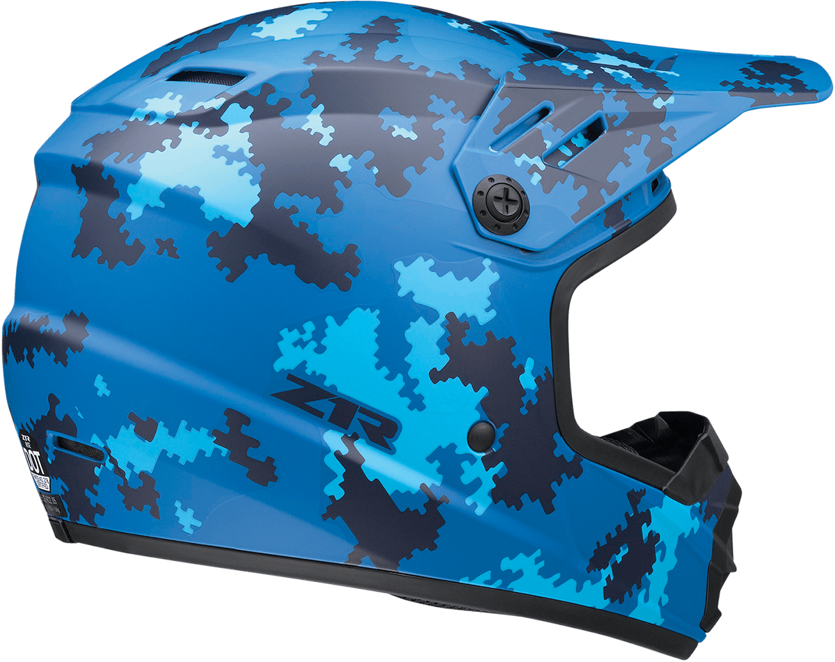 Z1R Youth Rise Helmet - Digi Camo - Blue - Small 0111-1463 - AWESOMEOFFROAD.COM