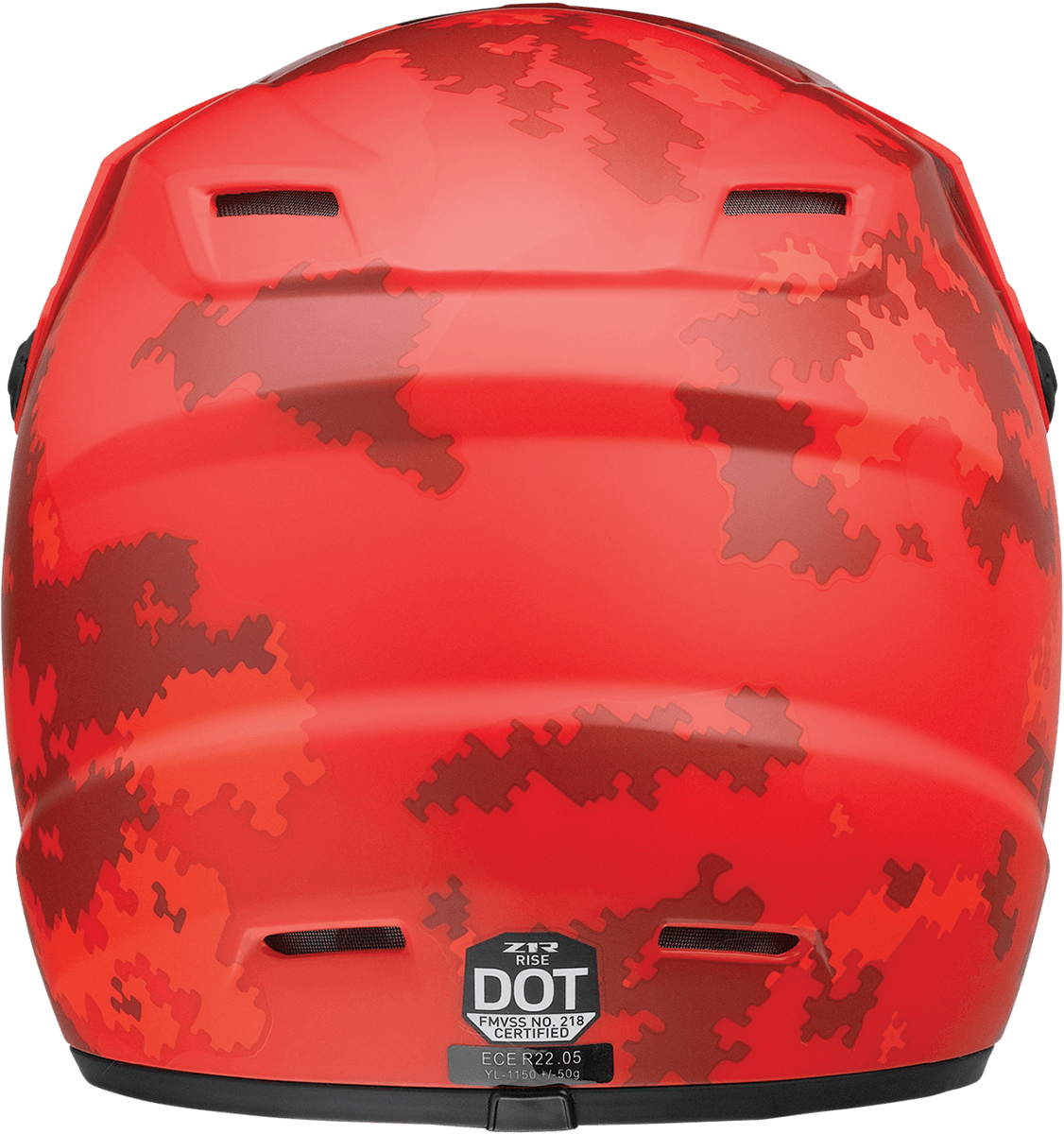 Z1R Youth Rise Helmet - Digi Camo - Red - Large 0111-1462 - AWESOMEOFFROAD.COM