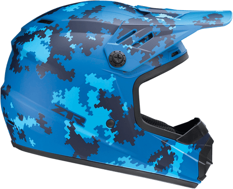 Z1R Youth Rise Helmet - Digi Camo - Blue - Large 0111-1465 - AWESOMEOFFROAD.COM