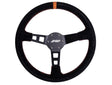 PRP Deep Dish Suede Steering Wheel- Orange - AWESOMEOFFROAD.COM