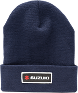 FACTORY EFFEX Suzuki Beanie - Navy 22-86408 - AWESOMEOFFROAD.COM