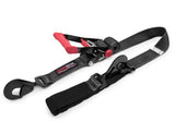 SpeedStrap 2In x 8Ft Ratchet Tie Down w/ Twisted Snap Hooks & Axle Strap Combo - Black - AWESOMEOFFROAD.COM