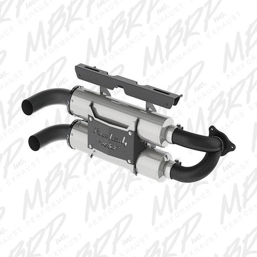 MBRP Slip-on system Dual Stack Performance Muffler for Polaris RZR XP Turbo - AWESOMEOFFROAD.COM