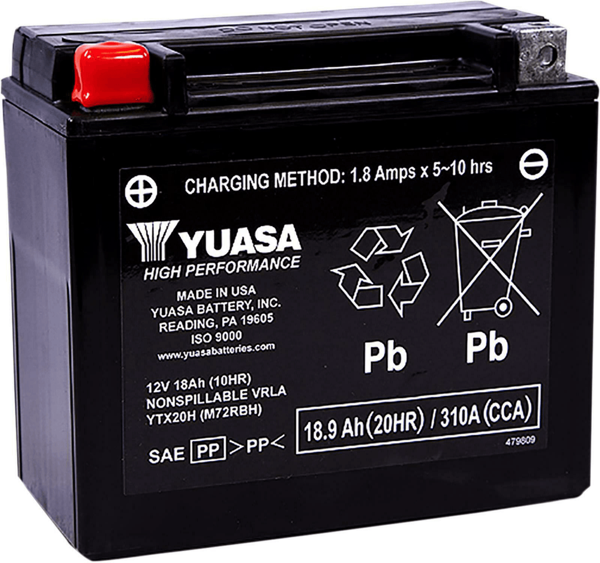 Battery Ytx20h Sealed Factory Activated