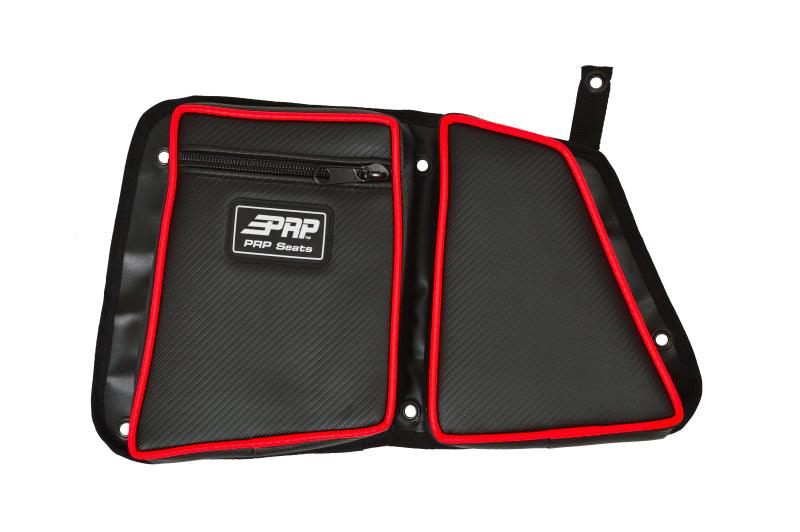 PRP Polaris RZR Rear Door Bag with Knee Pad for Polaris RZR (Driver Side)- Red - AWESOMEOFFROAD.COM