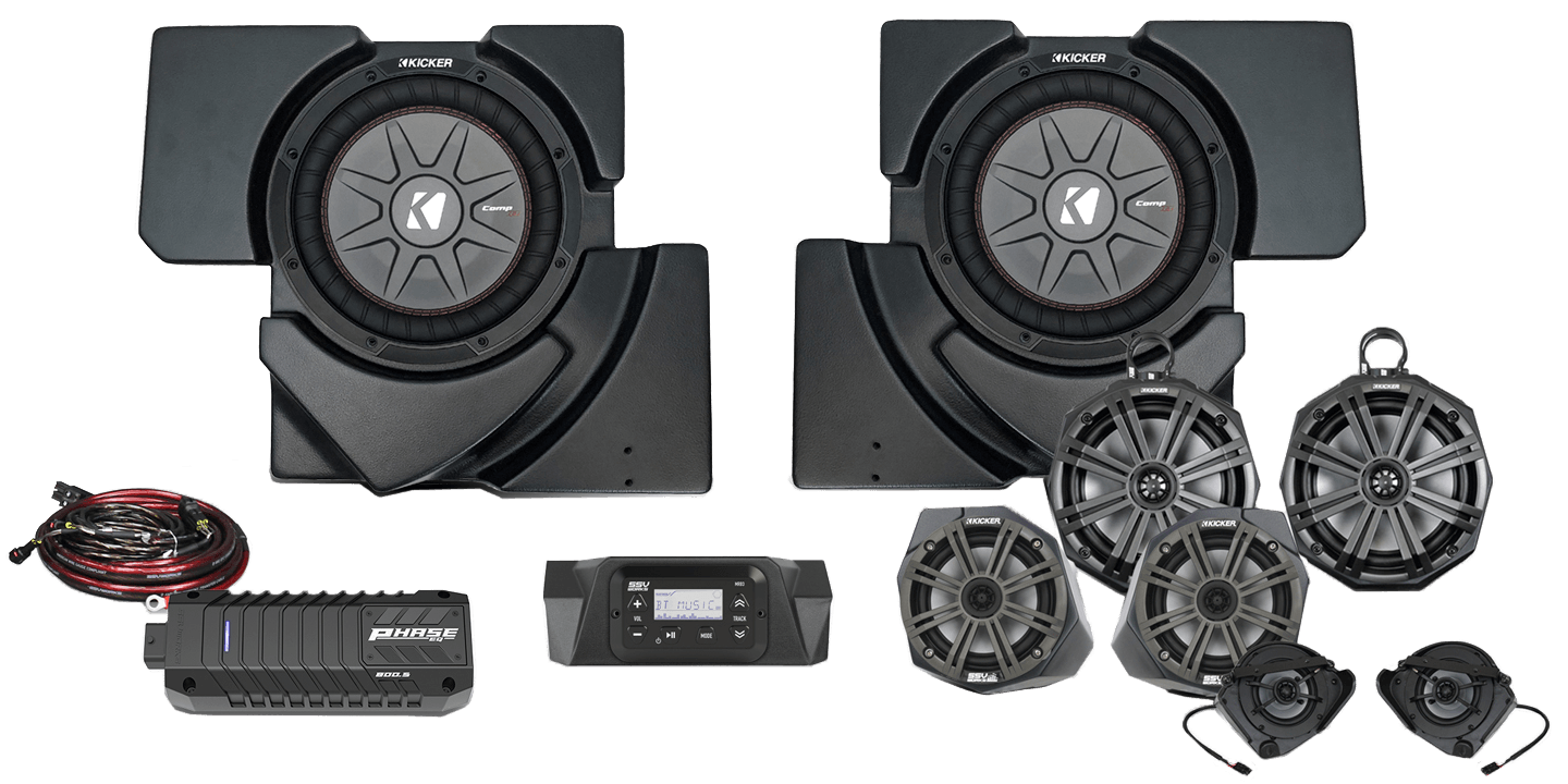 8 Speaker Plug And Play Kit W/ 8" Cage Pods Kicker