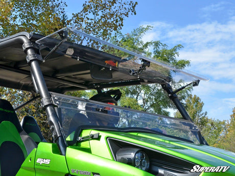 Kawasaki Teryx 750 / 800 Scratch Resistant Flip Windshield by Super ATV - AWESOMEOFFROAD.COM